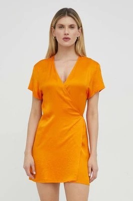Zdjęcie produktu American Vintage sukienka kolor pomarańczowy mini rozkloszowana