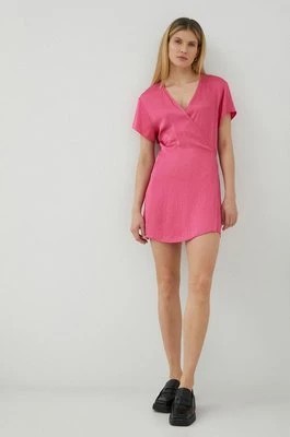 Zdjęcie produktu American Vintage sukienka kolor różowy mini rozkloszowana