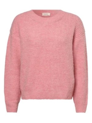 Zdjęcie produktu american vintage Sweter damski z dodatkiem alpaki Kobiety Sztuczne włókno różowy jednolity,