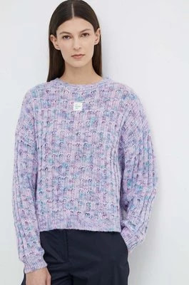 Zdjęcie produktu American Vintage sweter wełniany PULL ML COL ROND damski kolor fioletowy ciepły POY18AE24