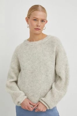 Zdjęcie produktu American Vintage sweter z domieszką wełny damski kolor beżowy ciepły