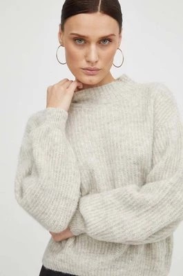 Zdjęcie produktu American Vintage sweter z domieszką wełny damski kolor szary lekki z półgolfem
