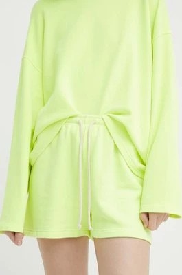 Zdjęcie produktu American Vintage szorty SHORT COURT damskie kolor zielony gładkie high waist HAPY09AE24