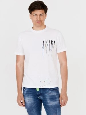 Zdjęcie produktu AMIRI T-shirt biały z efektem kolorowej farby