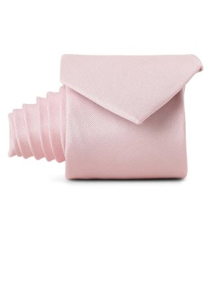 Zdjęcie produktu Andrew James Jedwabny krawat męski Mężczyźni różowy jednolity,