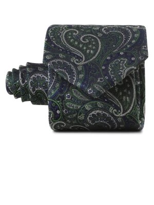 Zdjęcie produktu Andrew James Jedwabny krawat męski Mężczyźni zielony|niebieski wzorzysty,
