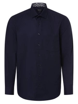 Zdjęcie produktu Andrew James Koszula męska Mężczyźni Regular Fit Bawełna niebieski wypukły wzór tkaniny,
