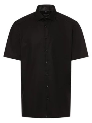 Zdjęcie produktu Andrew James Koszula męska - non-iron Mężczyźni Regular Fit Bawełna czarny jednolity,