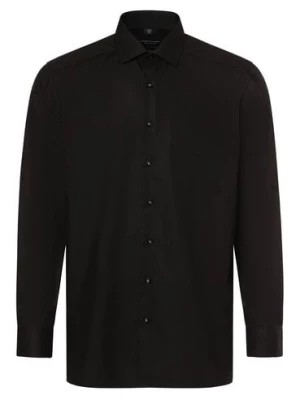 Zdjęcie produktu Andrew James Koszula męska - non-iron Mężczyźni Regular Fit Bawełna czarny wypukły wzór tkaniny,