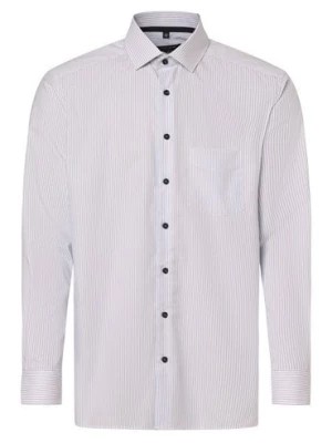 Zdjęcie produktu Andrew James Koszula męska - non-iron Mężczyźni Regular Fit Bawełna niebieski|biały w paski,