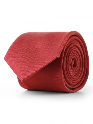 Zdjęcie produktu Andrew James Krawat jedwabny męski Mężczyźni Jedwab czerwony wypukły wzór tkaniny,
