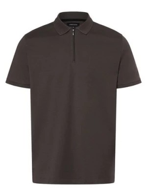 Zdjęcie produktu Andrew James Męska koszulka polo Mężczyźni Bawełna brązowy|szary jednolity,