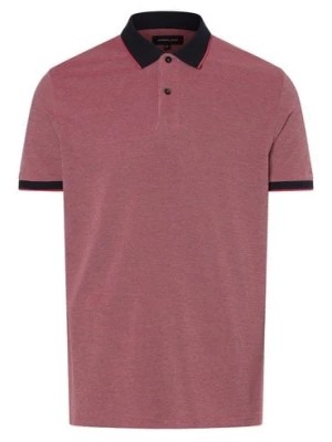 Zdjęcie produktu Andrew James Męska koszulka polo Mężczyźni Bawełna czerwony wypukły wzór tkaniny,