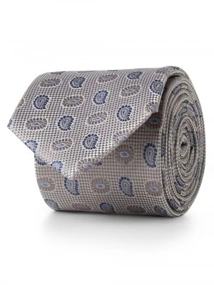 Zdjęcie produktu Andrew James New York Krawat jedwabny męski Mężczyźni Jedwab beżowy wzorzysty,