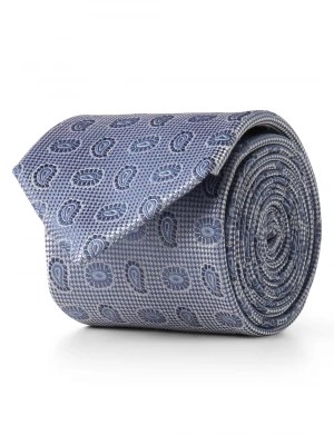 Zdjęcie produktu Andrew James New York Krawat jedwabny męski Mężczyźni Jedwab niebieski wzorzysty,