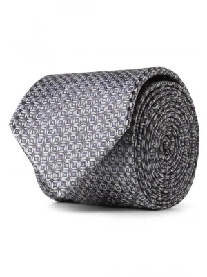 Zdjęcie produktu Andrew James New York Krawat jedwabny męski Mężczyźni Jedwab szary wzorzysty,