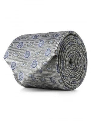 Zdjęcie produktu Andrew James New York Krawat jedwabny męski Mężczyźni Jedwab zielony wzorzysty,