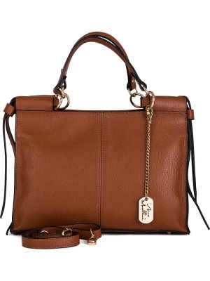Zdjęcie produktu Anna Morellini Skórzana torebka "Serena" w kolorze brązowym - 32 x 26 x 12 cm rozmiar: onesize