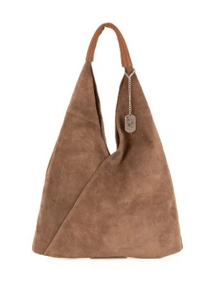 Zdjęcie produktu Anna Morellini Skórzany shopper bag "Eleonora" w kolorze jasnobrązowym - 40 x 31 x 2 cm rozmiar: onesize