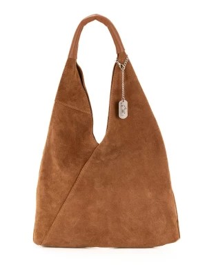 Zdjęcie produktu Anna Morellini Skórzany shopper bag "Eleonora" w kolorze karmelowym - 40 x 31 x 2 cm rozmiar: onesize