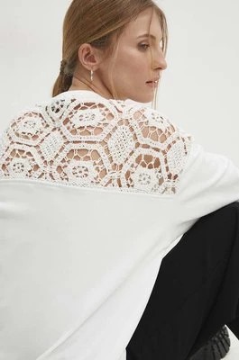 Zdjęcie produktu Answear Lab bluza bawełniana damska kolor biały gładka