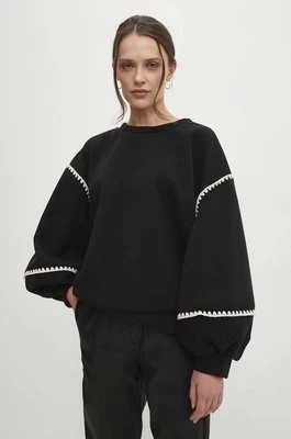 Zdjęcie produktu Answear Lab bluza bawełniana damska kolor czarny z aplikacją