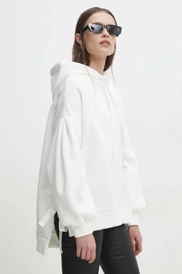 Zdjęcie produktu Answear Lab bluza damska kolor biały z kapturem gładka