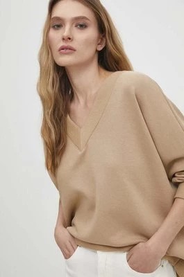 Zdjęcie produktu Answear Lab bluza damska kolor brązowy gładka