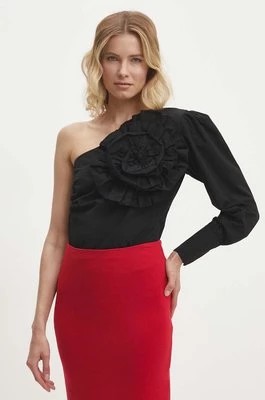 Zdjęcie produktu Answear Lab bluzka bawełniana damska kolor czarny gładka