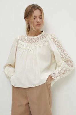 Zdjęcie produktu Answear Lab bluzka damska kolor beżowy z aplikacją
