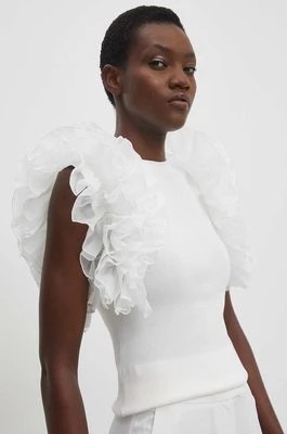 Zdjęcie produktu Answear Lab bluzka damska kolor biały z aplikacją