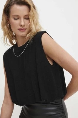 Zdjęcie produktu Answear Lab bluzka damska kolor czarny z aplikacją
