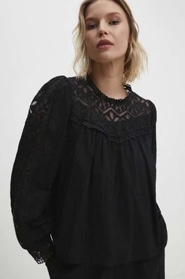Zdjęcie produktu Answear Lab bluzka damska kolor czarny z aplikacją