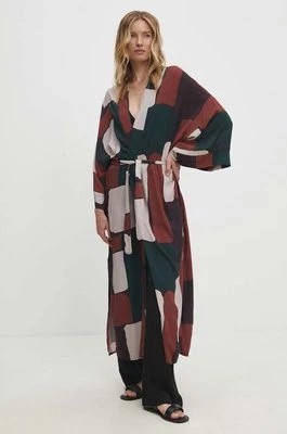 Zdjęcie produktu Answear Lab kimono kolor bordowy oversize wzorzysta