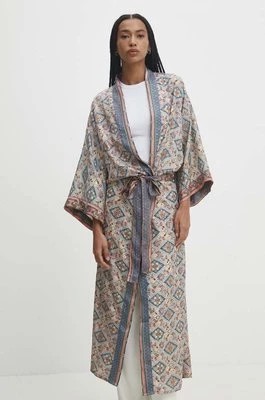 Zdjęcie produktu Answear Lab kimono kolor niebieski niezapinana wzorzysta