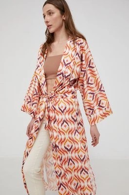 Zdjęcie produktu Answear Lab kimono kolor pomarańczowy oversize wzorzysta