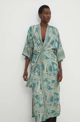Zdjęcie produktu Answear Lab kimono kolor zielony oversize wzorzysta