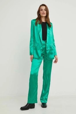 Zdjęcie produktu Answear Lab komplet - marynarka i spodnie damski kolor zielony