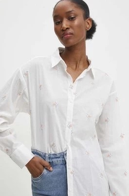 Zdjęcie produktu Answear Lab koszula bawełniana damska kolor biały regular z kołnierzykiem klasycznym