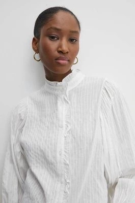 Zdjęcie produktu Answear Lab koszula bawełniana damska kolor biały regular ze stójką