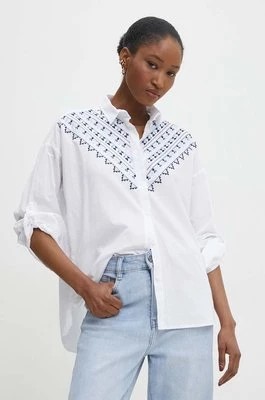 Zdjęcie produktu Answear Lab koszula bawełniana damska kolor biały relaxed z kołnierzykiem klasycznym