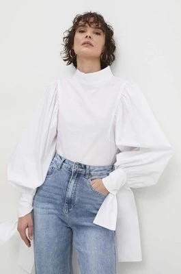 Zdjęcie produktu Answear Lab koszula bawełniana damska kolor biały slim ze stójką