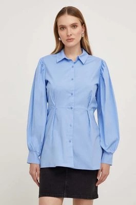 Zdjęcie produktu Answear Lab koszula bawełniana damska kolor niebieski regular z kołnierzykiem klasycznym