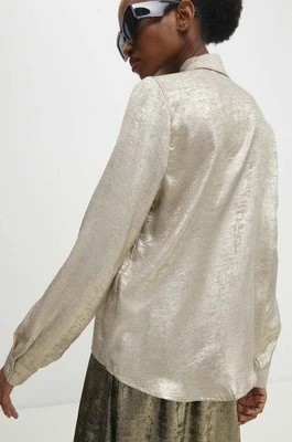 Zdjęcie produktu Answear Lab koszula damska kolor złoty regular z kołnierzykiem klasycznym