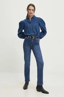 Zdjęcie produktu Answear Lab koszula jeansowa damska kolor niebieski regular z kołnierzykiem klasycznym