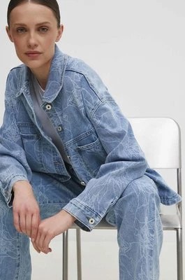 Zdjęcie produktu Answear Lab koszula jeansowa damska kolor niebieski relaxed z kołnierzykiem klasycznym