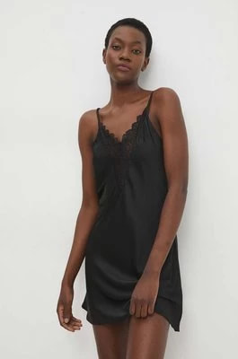 Zdjęcie produktu Answear Lab koszula nocna damska kolor czarny satynowa