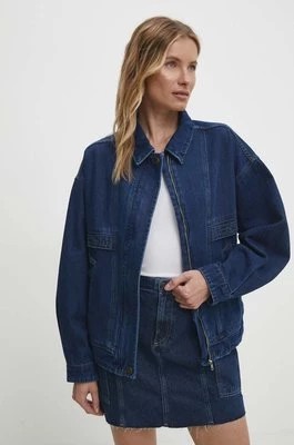 Zdjęcie produktu Answear Lab kurtka jeansowa bawełniana kolor niebieski przejściowa oversize