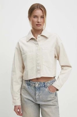Zdjęcie produktu Answear Lab kurtka jeansowa damska kolor beżowy przejściowa
