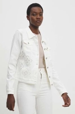 Zdjęcie produktu Answear Lab kurtka jeansowa damska kolor biały przejściowa